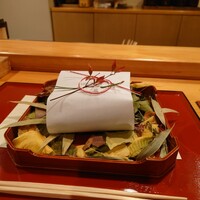 日本料理 大竹 - 八寸、サツマイモ、茄子揚げ、タコ柔らか煮、
