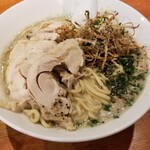 麺屋 六感堂 - ごぼうポタージュヌードル＋チキンフリカッセ増し