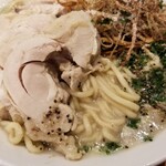 麺屋 六感堂 - ごぼうポタージュヌードル＋チキンフリカッセ増し