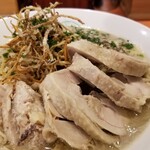 麺屋 六感堂 - ごぼうポタージュヌードル＋チキンフリカッセ増し