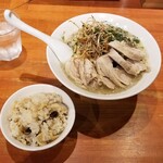 麺屋 六感堂 - チャコ飯＋ごぼうポタージュヌードル