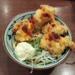 丸亀製麺 - 赤タル鶏天ぶっかけ(税込)740円 ※拡大 (2020.11.15)