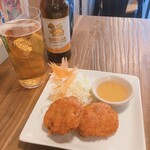 タイ酒場 サラパオ - シンハービール/エビのすり身揚げ