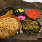 とんこつらぁ麺 嘉晴 - セルフの無料トッピング