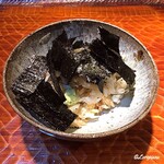 らん亭～ 美日庵 - 鱧の炊込みごはん 青飛海苔を加え