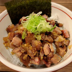 地球の中華そば - チャーシューネギご飯