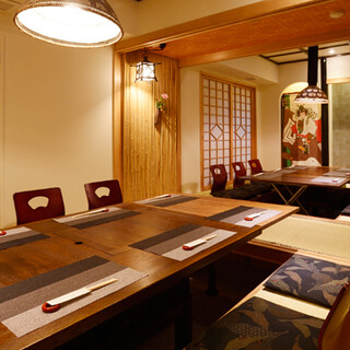 A relaxing Japanese space with completely private rooms. Perfect for entertaining or anniversaries