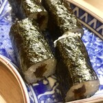 奴 - 締めの海苔巻きサビ入りが美味しかった！