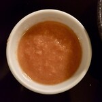 貝掛温泉 - 人参を摺り下ろしたソースでポークを食べると一段と美味