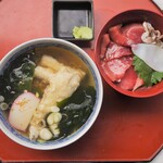 横浜魚市場卸協同組合 厚生食堂 - 穴子天ぷら蕎麦セット830円