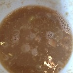 煮干しそば 虎空 - 201205　味玉濃厚ニボつけ麺780円　スープ割り