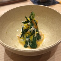 広典 - 香箱ガニ　春菊　菊　うに