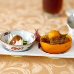 周中菜房 白金亭 - 棒棒鶏と牛肉と柿の炒め物