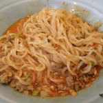 中華食堂りょう - 冷し担担麺　辛さ２番　辛みの素をかき混ぜて　【　２０１２年７月　】