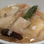 龍天楼 - 蟹と豆腐煮蟹味噌取り分け