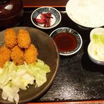 旬菜炭焼 玉河 - ランチ　カキフライ定食