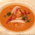 ル・ヴァンテール - 真イカと北寄貝のガスパチョ　トマトのジュレ 