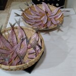 ふくえもん - 捌いた鯵の骨が乾燥されてた。