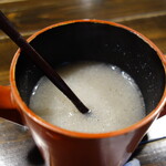 松風庵 - 粗挽き粉の蕎麦湯