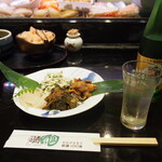 えんどう寿司 - 付出し ＆ 冷酒（惣花 純米吟醸）