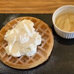 Waffles with fresh cream