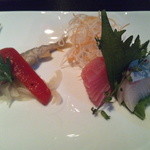 蔵元料理 天青 - 稚鮎南蛮漬けと本日のお造り