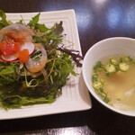 3ｇ - 料理写真:サラダ＆スープ