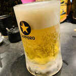 Yakitori To Mizutaki Karasuma - 生ビール（黒ラベル）