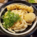 香の川製麺 - おろし醤油うどん2玉竹玉天トッピング