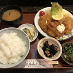Toyobaya - 今が旬のカキフライ定食1100円ご飯少な目！