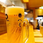 Tempura Kassen Sake Dokoro Heso - 生ビール！