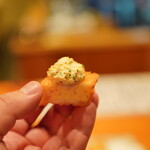 日本料理 たかむら - 特製タルタルソースをたっぷりつけて