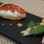 ラ・ヴァガボンド - ４-３）〈襟裳岬〉毛蟹のパヴェ　ジュレ・ド・クリュスタッセ　ラベンダーの香り