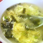 炭火焼肉 てんぐ - 玉子スープも注文！ふわふわたまごがいっぱい入っていて美味しいよ。