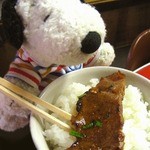 炭火焼肉 てんぐ - ライス(小)も注文！ちびつぬはご飯にのっけて食べたかったの〜！