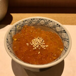 鮓 きずな - 北海道の生イクラの蒸し寿司 静岡の青海苔と