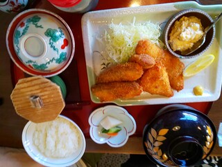 Masakichi - 地魚フライ定食反対側からのショットを修正したので変な角度です