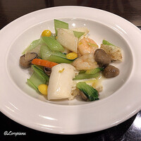 中国料理 豪華 - 11/9 海老ｲｶと季節野菜の柚子炒め