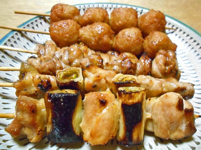 やきとりほしの - やきとり 肉ネギ(タレ)