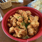 どんぶり名人 - 料理写真:鶏天丼だし玉特盛