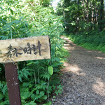 珈琲 森の時計 - ホテルから進むとこの看板が目印。