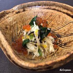 御料理 寺沢 - 菱蟹の剥き身にいくら