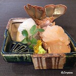 御料理 寺沢 - 星鰈と伊勢海老の造り