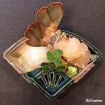 御料理 寺沢 - 星鰈と伊勢海老の造り