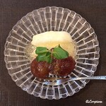 御料理 寺沢 - 梨と葡萄の柑橘ｼﾞｭﾚ掛け