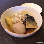 御料理 寺沢 - 焼茄子､鰊､二子芋の炊合せ
