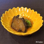 御料理 寺沢 - 煮あわび､白芋茎､胡瓜