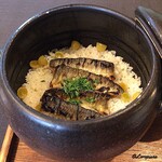 御料理 寺沢 - 焼鮎と銀杏の炊込みごはん