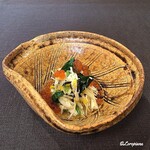 御料理 寺沢 - 菱蟹の剥き身にいくら