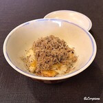 御料理 寺沢 - 穴子の飯蒸しトリュフ掛け